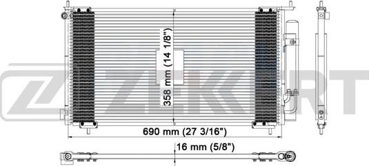 Zekkert MK-3042 - Конденсатор, кондиціонер autozip.com.ua