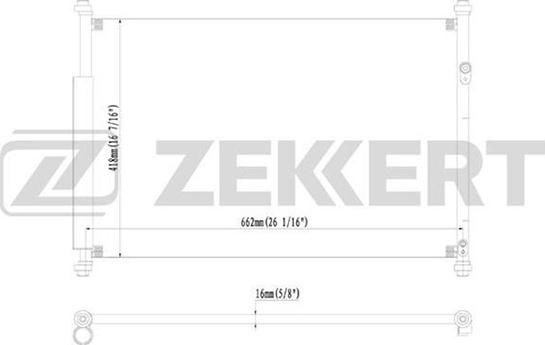 Zekkert MK-3054 - Конденсатор, кондиціонер autozip.com.ua