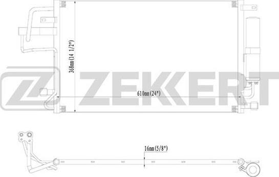 Zekkert MK-3051 - Конденсатор, кондиціонер autozip.com.ua