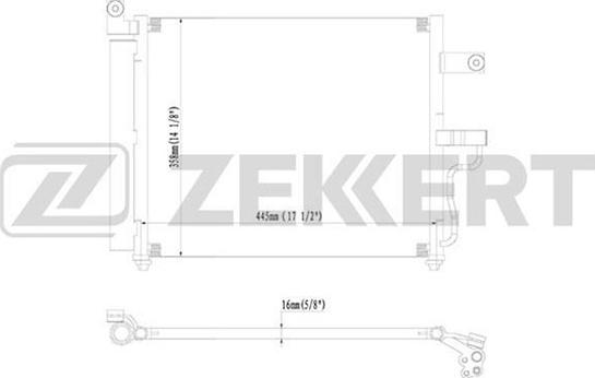 Zekkert MK-3057 - Конденсатор, кондиціонер autozip.com.ua
