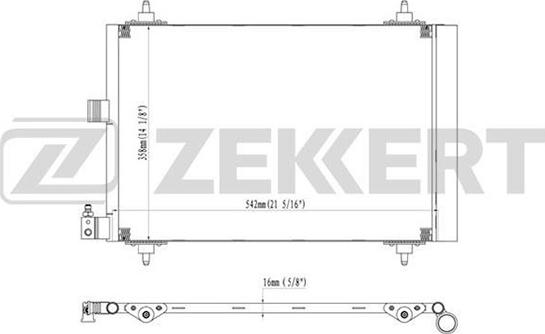 Zekkert MK-3017 - Конденсатор, кондиціонер autozip.com.ua