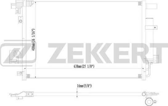 Zekkert MK-3034 - Конденсатор, кондиціонер autozip.com.ua