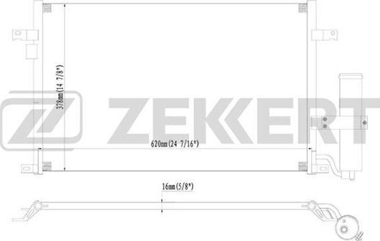 Zekkert MK-3022 - Конденсатор, кондиціонер autozip.com.ua