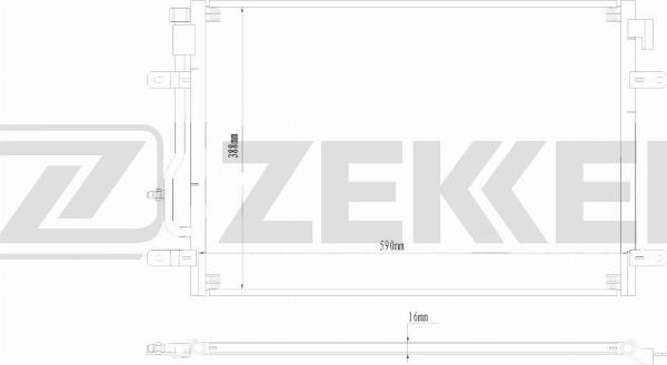 Zekkert MK-3078 - Конденсатор, кондиціонер autozip.com.ua