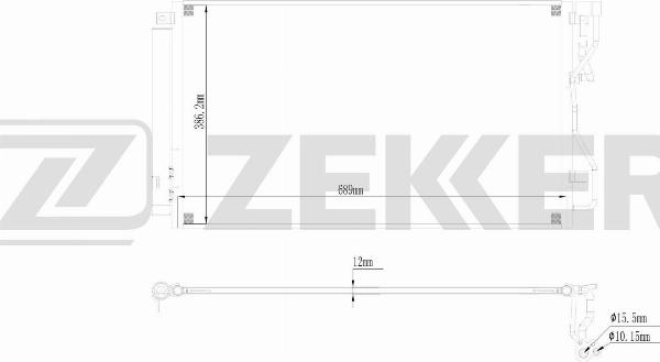 Zekkert MK-3072 - Конденсатор, кондиціонер autozip.com.ua