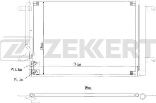 Zekkert MK-3195 - Конденсатор, кондиціонер autozip.com.ua