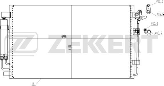 Zekkert MK-3196 - Конденсатор, кондиціонер autozip.com.ua