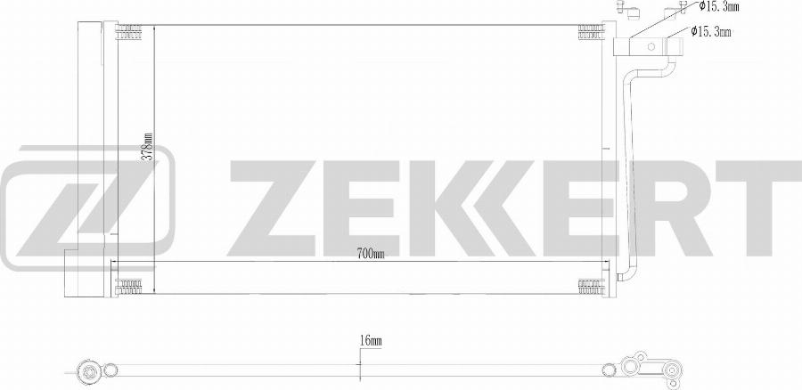 Zekkert MK-3198 - Конденсатор, кондиціонер autozip.com.ua