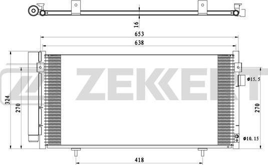 Zekkert MK-3183 - Конденсатор, кондиціонер autozip.com.ua