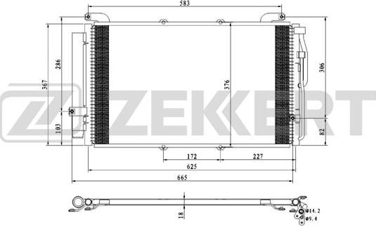 Zekkert MK-3182 - Конденсатор, кондиціонер autozip.com.ua
