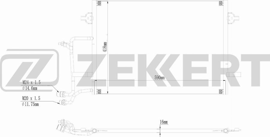 Zekkert MK-3201 - Конденсатор, кондиціонер autozip.com.ua