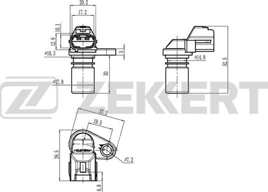 Zekkert SE-4095 - Датчик імпульсів, колінчастий вал autozip.com.ua