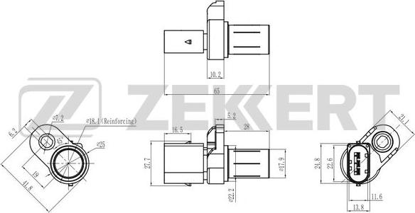 Zekkert SE-4096 - Датчик імпульсів, колінчастий вал autozip.com.ua