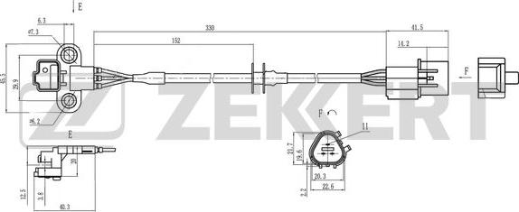 Zekkert SE-4049 - Датчик імпульсів, колінчастий вал autozip.com.ua