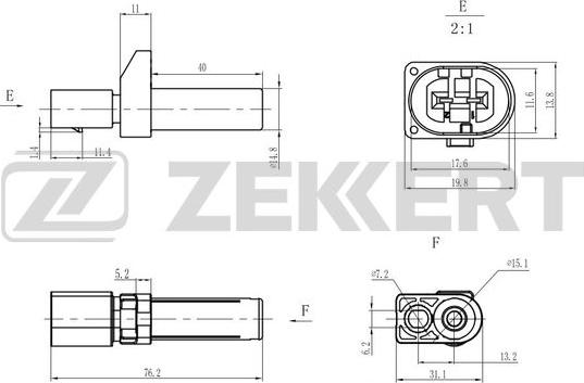 Zekkert SE-4040 - Датчик імпульсів, колінчастий вал autozip.com.ua