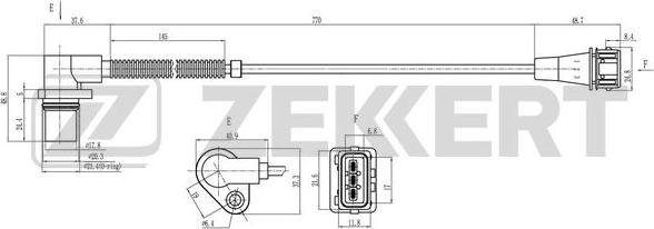 Zekkert SE-4041 - Датчик імпульсів, колінчастий вал autozip.com.ua