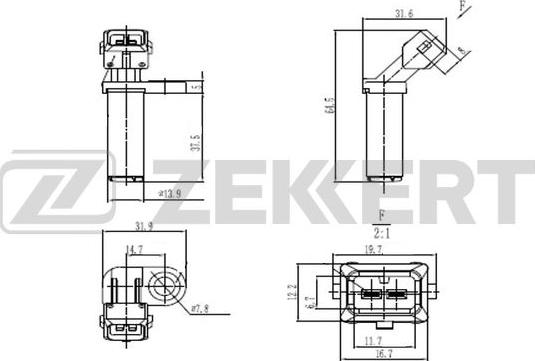 Zekkert SE-4047 - Датчик імпульсів, колінчастий вал autozip.com.ua