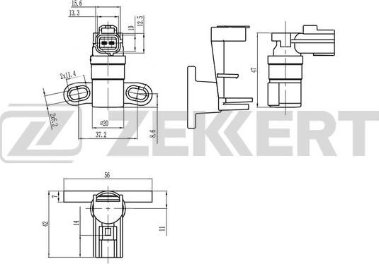 Zekkert SE-4059 - Датчик імпульсів, колінчастий вал autozip.com.ua