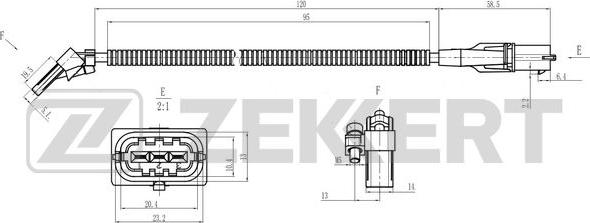 Zekkert SE-4057 - Датчик імпульсів, колінчастий вал autozip.com.ua