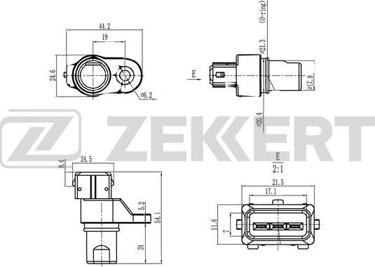 Zekkert SE-4065 - Датчик імпульсів, колінчастий вал autozip.com.ua