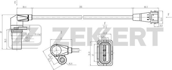 Zekkert SE-4066 - Датчик імпульсів, колінчастий вал autozip.com.ua