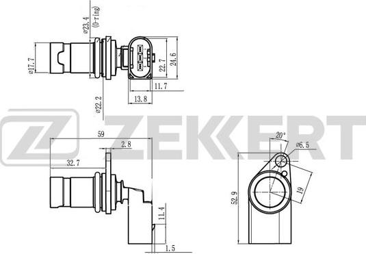 Zekkert SE-4060 - Датчик імпульсів, колінчастий вал autozip.com.ua