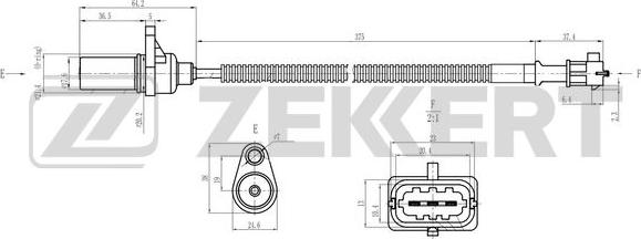 Zekkert SE-4068 - Датчик імпульсів, колінчастий вал autozip.com.ua