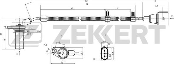 Zekkert SE-4067 - Датчик імпульсів, колінчастий вал autozip.com.ua