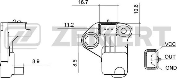 Zekkert SE-4008 - Датчик імпульсів, колінчастий вал autozip.com.ua