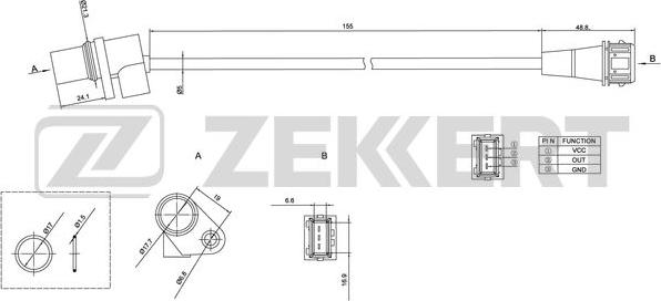 Zekkert SE-4019 - Датчик імпульсів, колінчастий вал autozip.com.ua