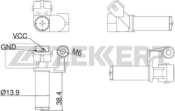 Zekkert SE-4011 - Датчик імпульсів, колінчастий вал autozip.com.ua