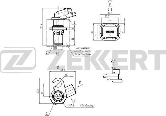 Zekkert SE-4083 - Датчик імпульсів, колінчастий вал autozip.com.ua