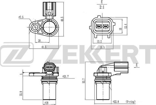 Zekkert SE-4087 - Датчик імпульсів, колінчастий вал autozip.com.ua