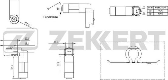 Zekkert SE-4031 - Датчик імпульсів, колінчастий вал autozip.com.ua