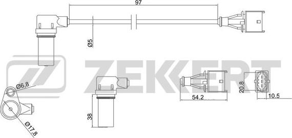Zekkert SE-4033 - Датчик імпульсів, колінчастий вал autozip.com.ua