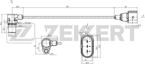 Zekkert SE-4077 - Датчик імпульсів, колінчастий вал autozip.com.ua
