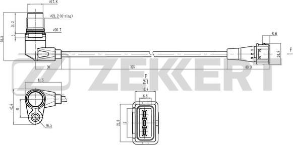 Zekkert SE-4106 - Датчик імпульсів, колінчастий вал autozip.com.ua