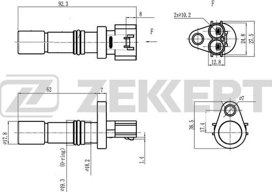 Zekkert SE-4101 - Датчик імпульсів, колінчастий вал autozip.com.ua