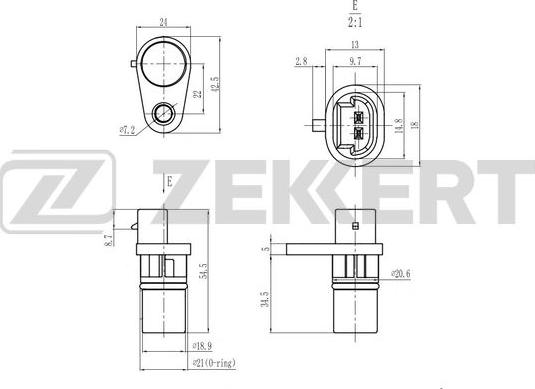 Zekkert SE-4102 - Датчик імпульсів, колінчастий вал autozip.com.ua