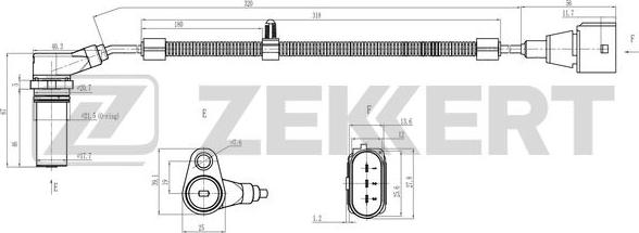 Zekkert SE-4119 - Датчик імпульсів, колінчастий вал autozip.com.ua