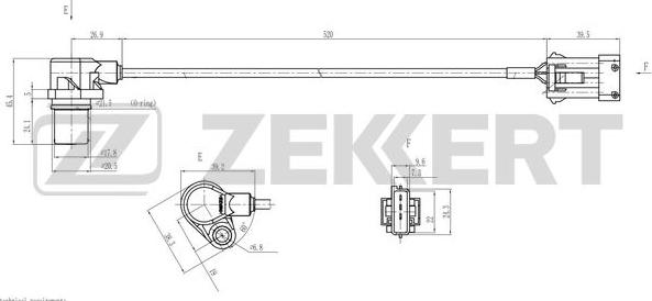 Zekkert SE-4116 - Датчик імпульсів, колінчастий вал autozip.com.ua