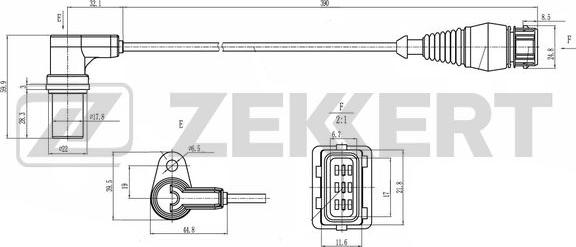 Zekkert SE-4124 - Датчик імпульсів, колінчастий вал autozip.com.ua