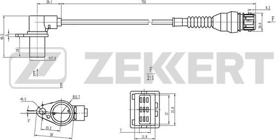 Zekkert SE-4126 - Датчик імпульсів, колінчастий вал autozip.com.ua