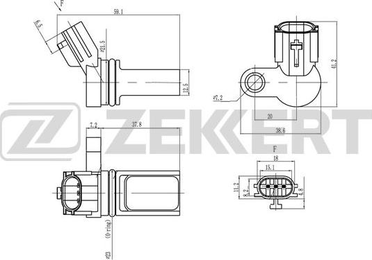 Zekkert SE-4120 - Датчик імпульсів, колінчастий вал autozip.com.ua