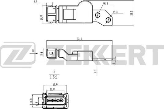 Zekkert SE-4121 - Датчик імпульсів, колінчастий вал autozip.com.ua