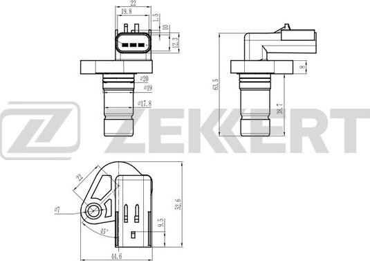 Zekkert SE-4128 - Датчик імпульсів, колінчастий вал autozip.com.ua