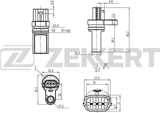 Zekkert SE-4123 - Датчик імпульсів, колінчастий вал autozip.com.ua