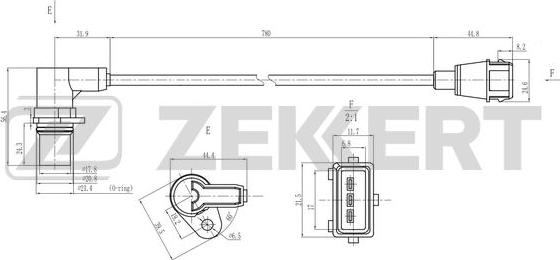 Zekkert SE-4127 - Датчик імпульсів, колінчастий вал autozip.com.ua