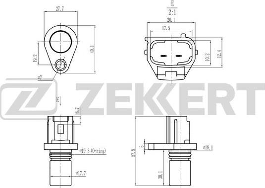 Zekkert SE-5040 - Датчик, положення розподільного валу autozip.com.ua