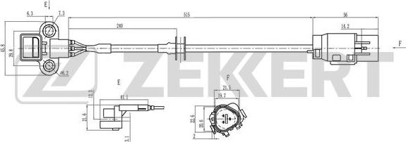 Zekkert SE-5041 - Датчик, положення розподільного валу autozip.com.ua